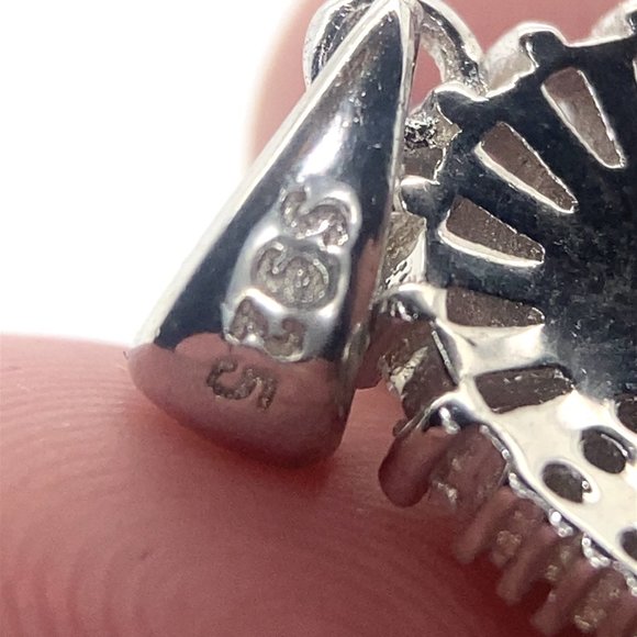 Morganite 1.24ct Platinum Finish Solid 925 Sterling Silver Pendant - Picture 7 of 7